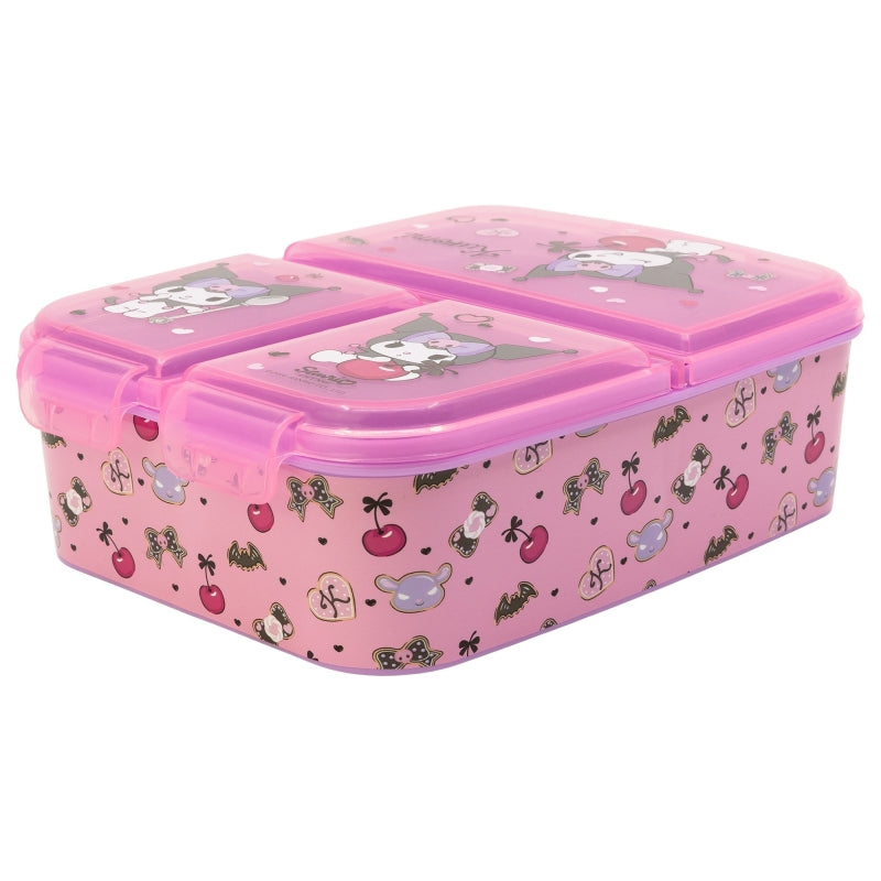 Kuromi Lunchbox met Vakken – BPA-vrije Broodtrommel voor Kinderen