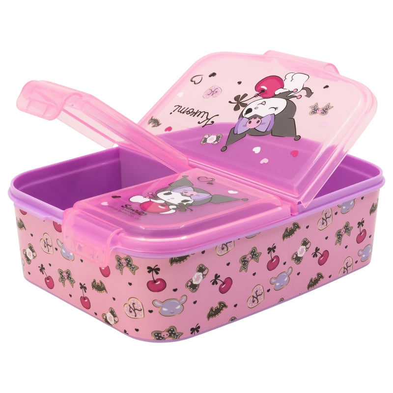 Kuromi Lunchbox met Vakken – BPA-vrije Broodtrommel voor Kinderen