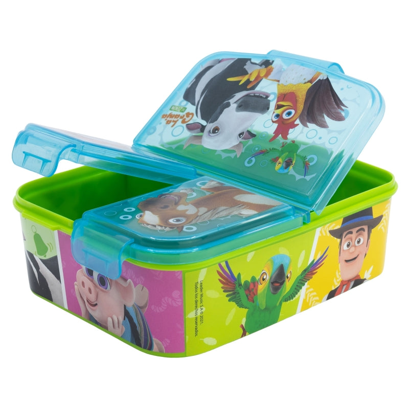 La Granja de Zenón Lunchbox met Vakken – BPA-vrije Broodtrommel voor Kinderen
