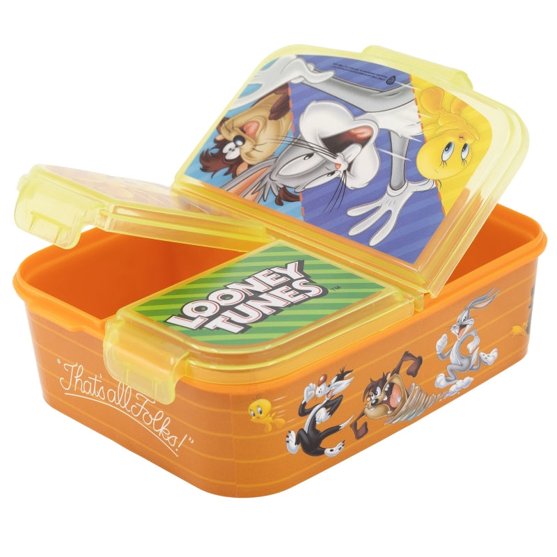 Looney Tunes Heroes Lunchbox met Vakken – BPA-vrije Broodtrommel voor Kinderen