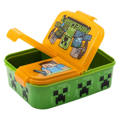 Minecraft Lunchbox met Vakken – BPA-vrije Broodtrommel voor Kinderen