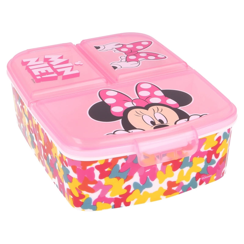 Minnie So Edgy Bows Lunchbox met Vakken – BPA-vrije Broodtrommel voor Kinderen