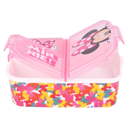 Minnie So Edgy Bows Lunchbox met Vakken – BPA-vrije Broodtrommel voor Kinderen