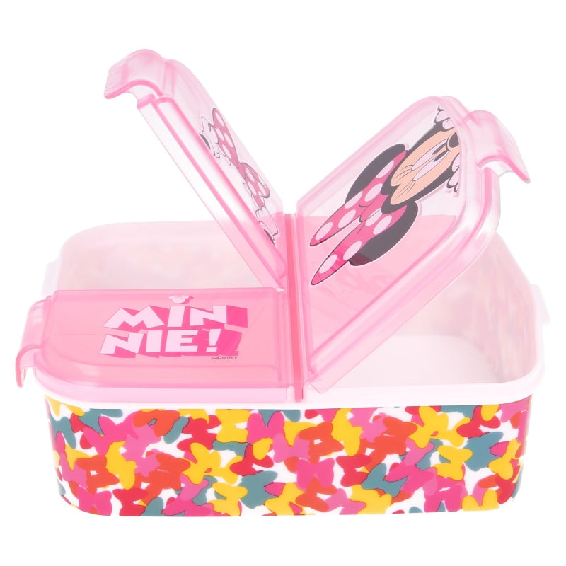 Minnie So Edgy Bows Lunchbox met Vakken – BPA-vrije Broodtrommel voor Kinderen