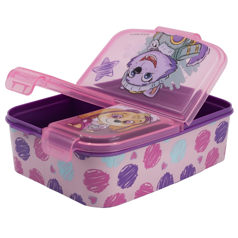 Paw Patrol Girl Sketch Essence Lunchbox met Vakken – BPA-vrije Broodtrommel voor Kinderen