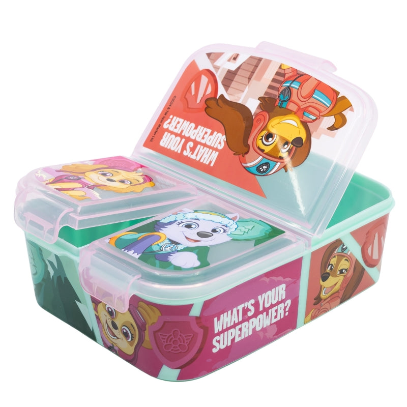 Paw Patrol Girl Superpowers Lunchbox met Vakken – BPA-vrije Broodtrommel voor Kinderen