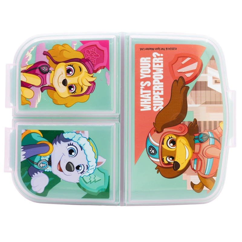Paw Patrol Girl Superpowers Lunchbox met Vakken – BPA-vrije Broodtrommel voor Kinderen