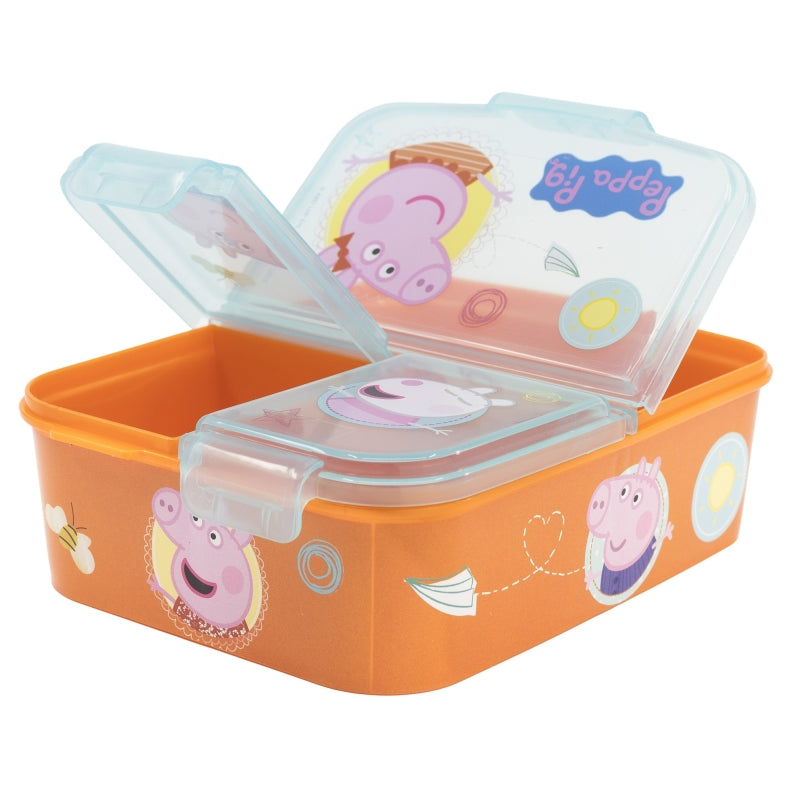 Peppa Pig Lunchbox met Vakken – BPA-vrije Broodtrommel voor Kinderen 🥪