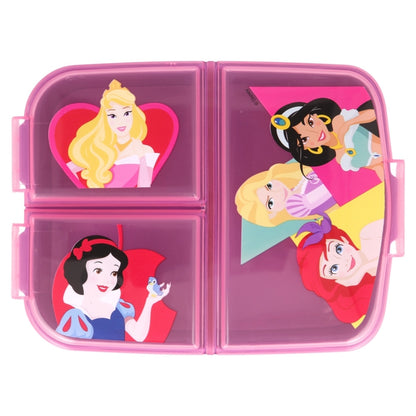 Princess Bright & Bold Lunchbox met Vakken – BPA-vrije Broodtrommel voor Kinderen