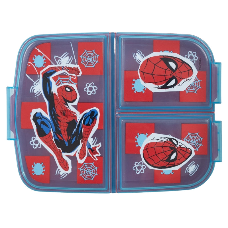 Spider-Man Arachnid Grid Lunchbox met Vakken – BPA-vrije Broodtrommel voor Kinderen
