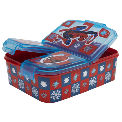 Spider-Man Arachnid Grid Lunchbox met Vakken – BPA-vrije Broodtrommel voor Kinderen