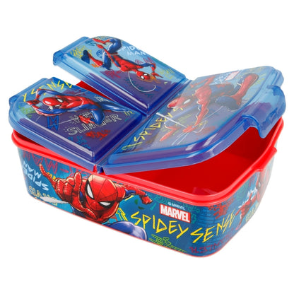 Spider-Man Graffiti Lunchbox met Vakken – BPA-vrije Broodtrommel voor Kinderen