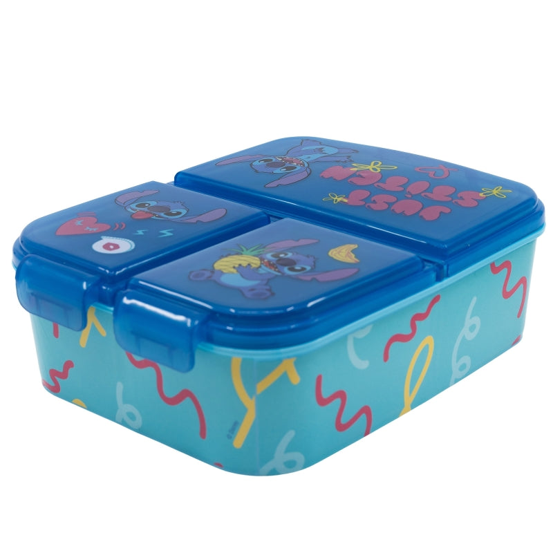 Stitch Palms Lunchbox met Vakken – BPA-vrije Broodtrommel voor Kinderen