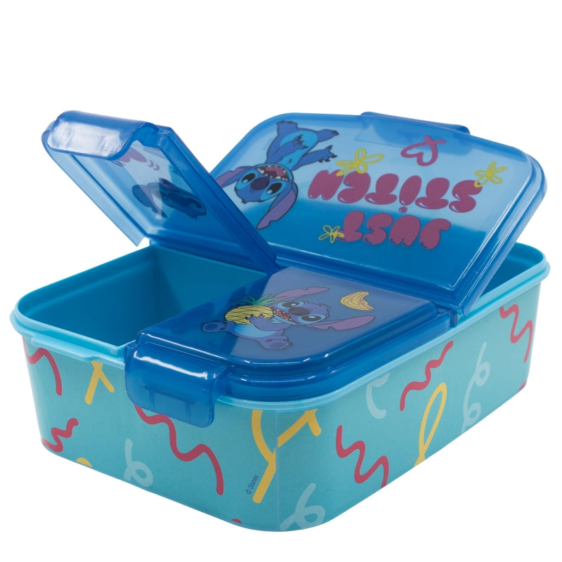 Stitch Palms Lunchbox met Vakken – BPA-vrije Broodtrommel voor Kinderen