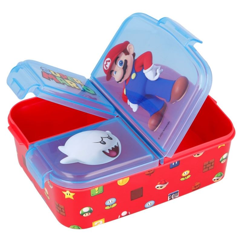 Super Mario Lunchbox met Vakken – BPA-vrije Broodtrommel voor Kinderen 🥪
