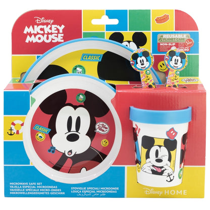 Mickey Mouse Fun-Tastic Non-Slip 5-Piece Premium Tableware Set – BPA-vrije Kinderborden Set