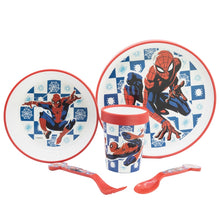 Spider-Man Arachnid Grid Non-Slip 5-Piece Premium Tableware Set – BPA-vrije Kinderborden Set