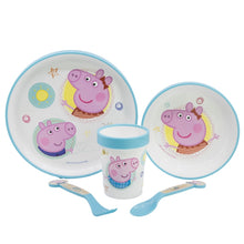 Peppa Pig Core Non-Slip 5-Piece Premium Tableware Set – BPA-vrije Kinderborden Set
