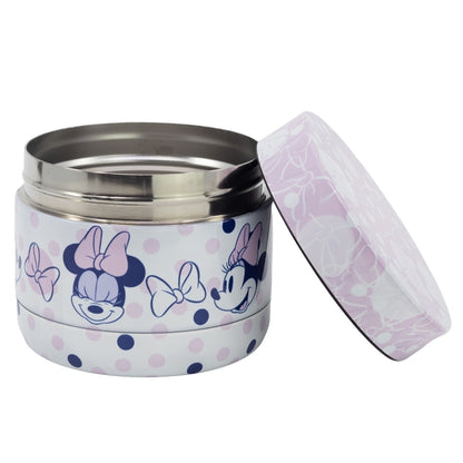 SMALL INSULATED STAINLESS STEEL FOOD JAR 360 ML MINNIE MOUSE AWESOME FACES
