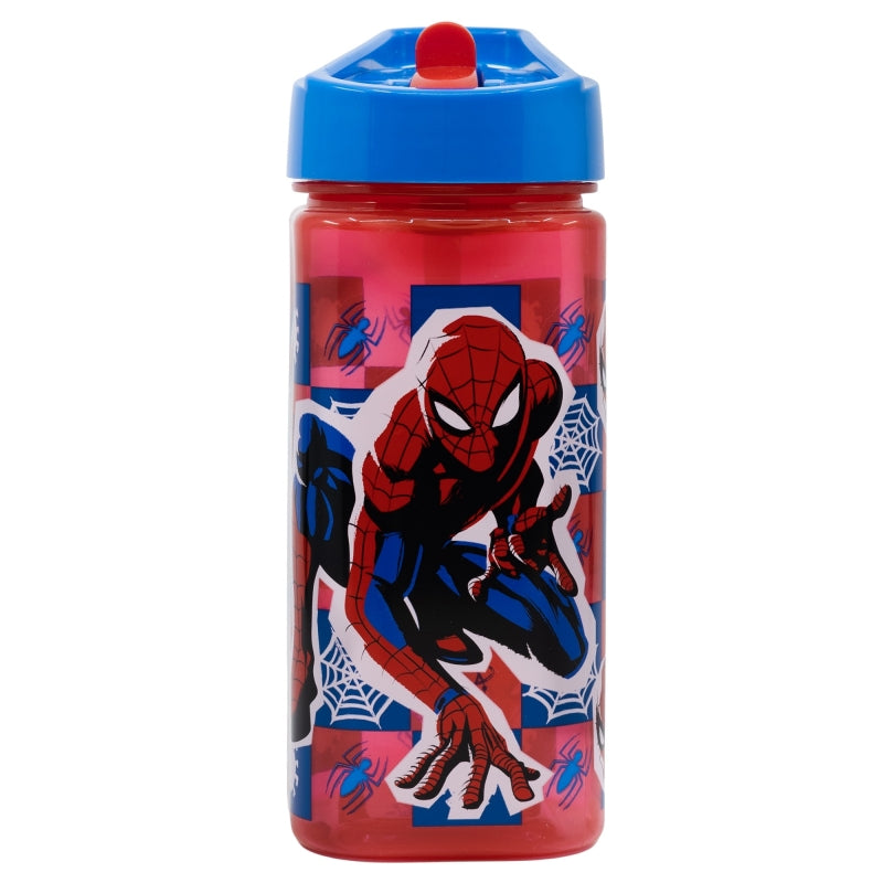 SQUARE WATER BOTTLE 510 ML SPIDERMAN ARACHNID GRID