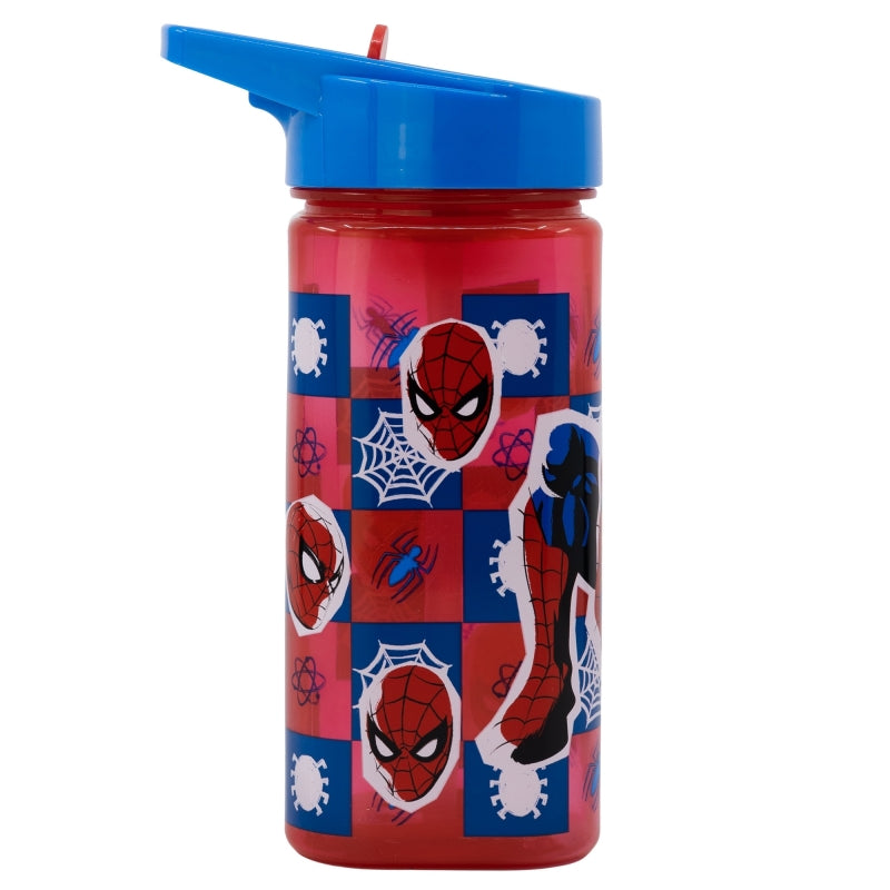 SQUARE WATER BOTTLE 510 ML SPIDERMAN ARACHNID GRID