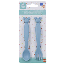 TODDLER 2 PCS CHARACTER SHAPED PP CUTLERY SET (SPOON AND FORK) MICKEY MOUSE