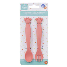 TODDLER 2 PCS CHARACTER SHAPED PP CUTLERY SET (SPOON AND FORK) MINNIE MOUSE HEART FULL