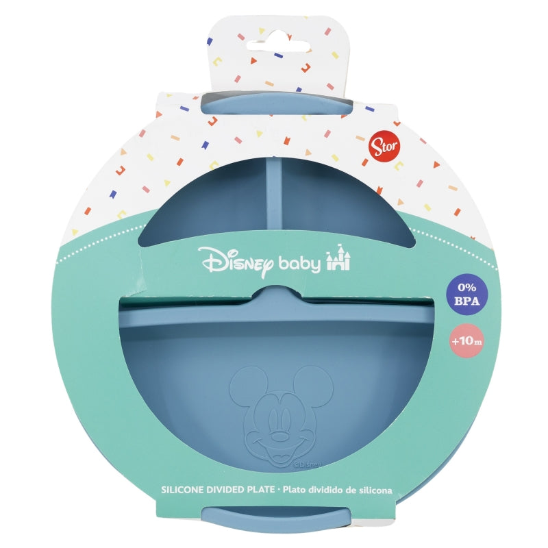 TODDLER DIVIDED SILICONE PLATE MICKEY MOUSE