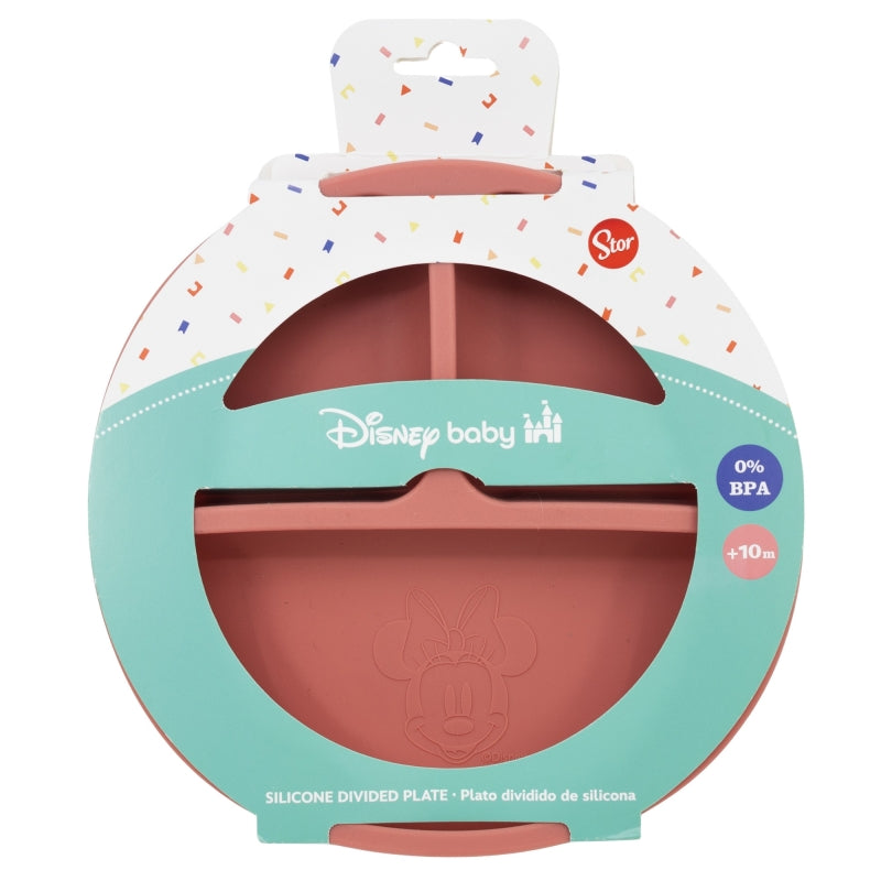 TODDLER DIVIDED SILICONE PLATE MINNIE MOUSE