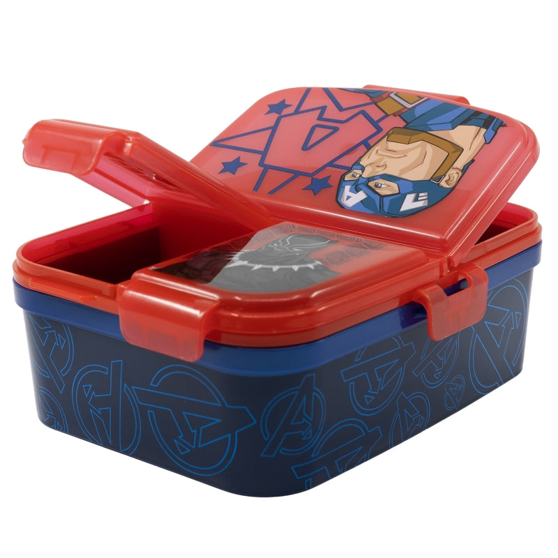 Avengers Invincible Force XL Lunchbox met 4 Vakken – BPA-vrije Broodtrommel voor Kinderen