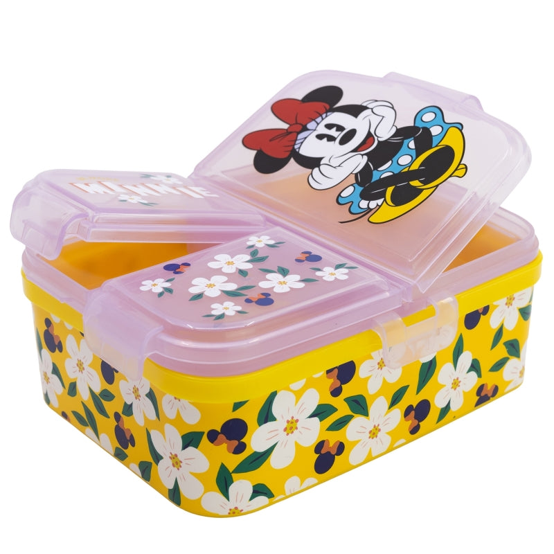 Minnie Sunshine XL Lunchbox met 4 Vakken – BPA-vrije Broodtrommel voor Kinderen