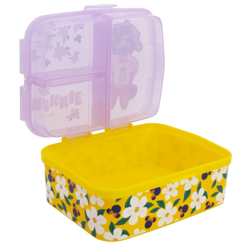 Minnie Sunshine XL Lunchbox met 4 Vakken – BPA-vrije Broodtrommel voor Kinderen