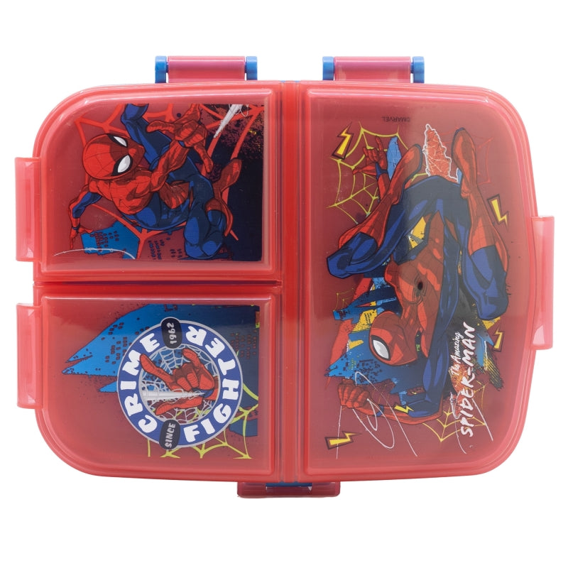 Spider-Man Moving Target XL Lunchbox met 4 Vakken – BPA-vrije Broodtrommel voor Kinderen