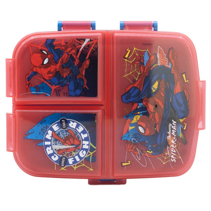 Spider-Man Moving Target XL Lunchbox met 4 Vakken – BPA-vrije Broodtrommel voor Kinderen